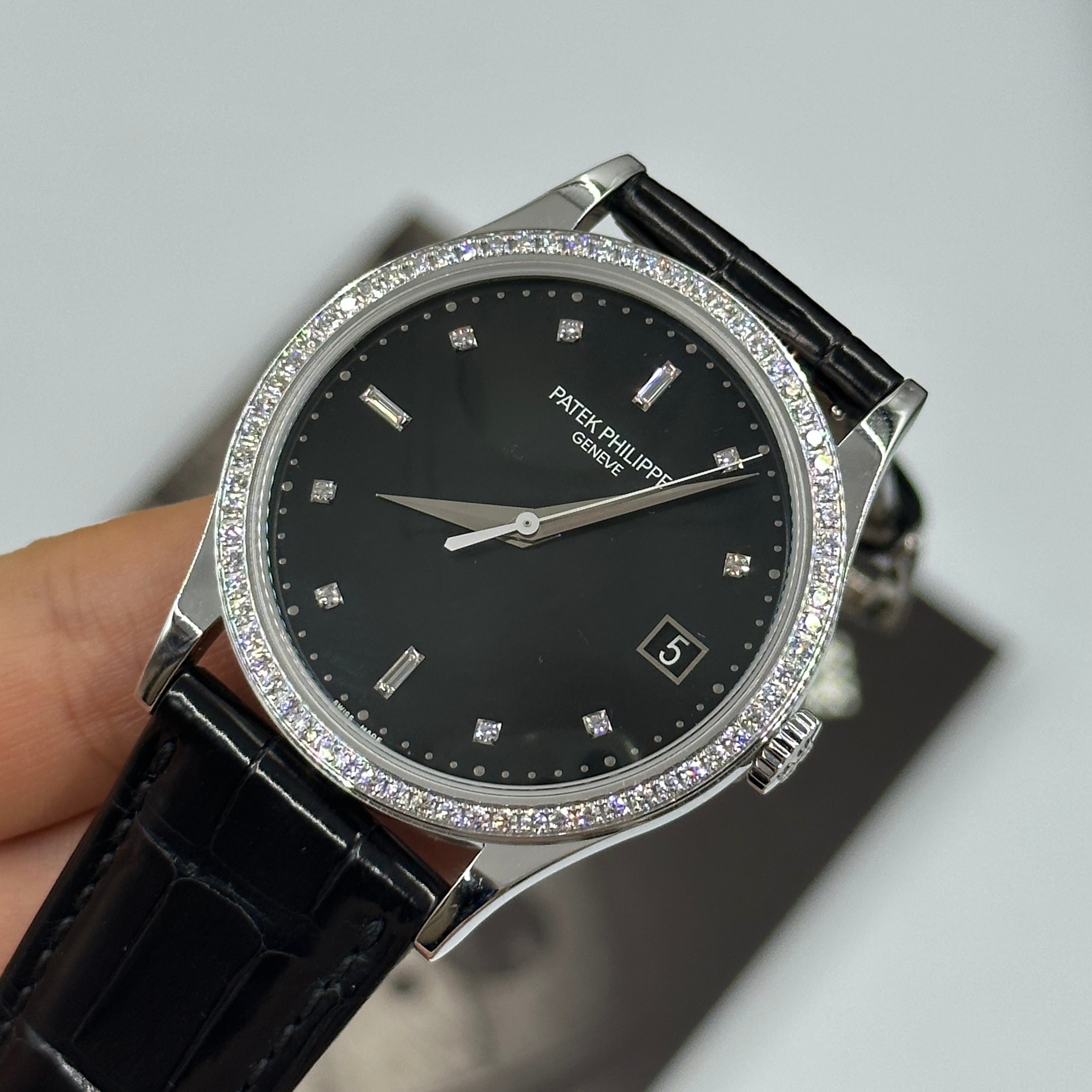 Patek Philippe Calatrava 5297G‑001 Diamond Bezel White‑Gold 38 mm