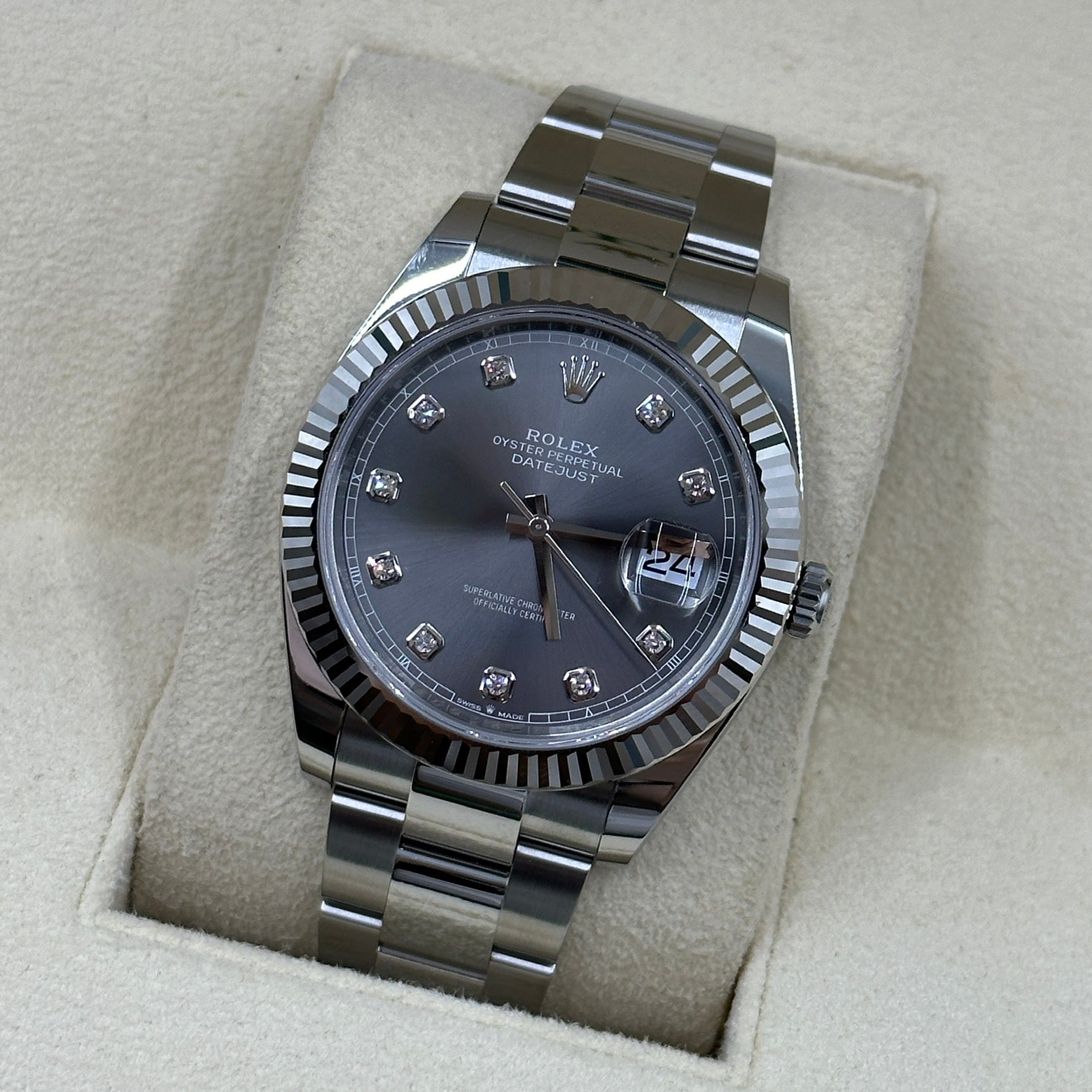 Rolex Datejust 41 126334G Grey Diamond Oyster 2026