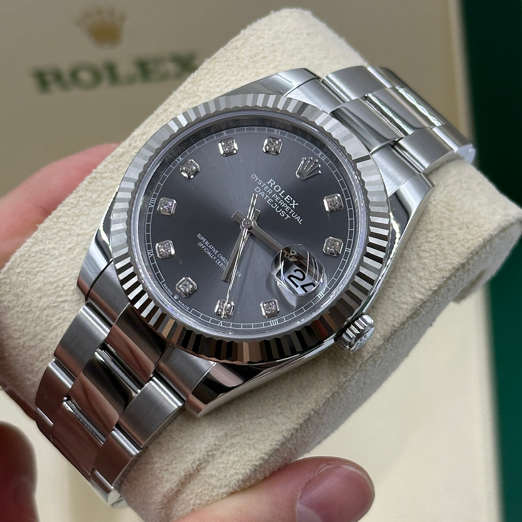 Rolex Datejust 41 126334G Grey Diamond Oyster 2026