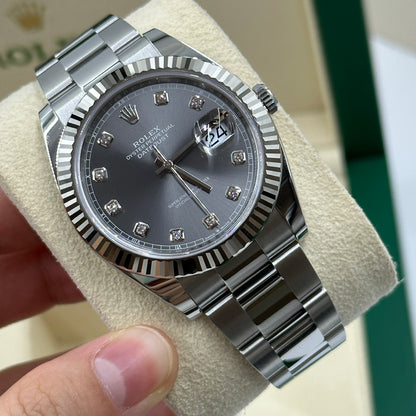 Rolex Datejust 41 126334G Grey Diamond Oyster 2026