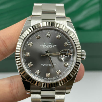 Rolex Datejust 41 126334G Grey Diamond Oyster 2026