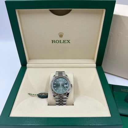 Rolex Datejust 41 126334 Mint Green Index Jubilee 2025