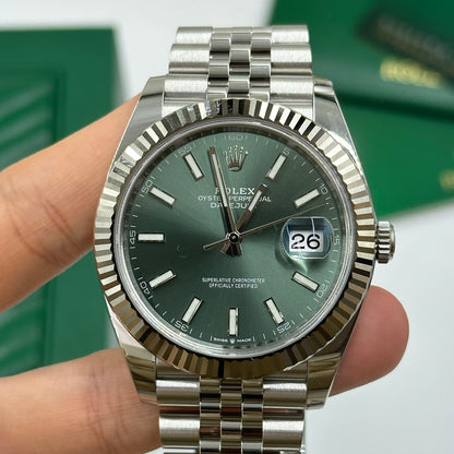 Rolex Datejust 41 126334 Mint Green Index Jubilee 2025