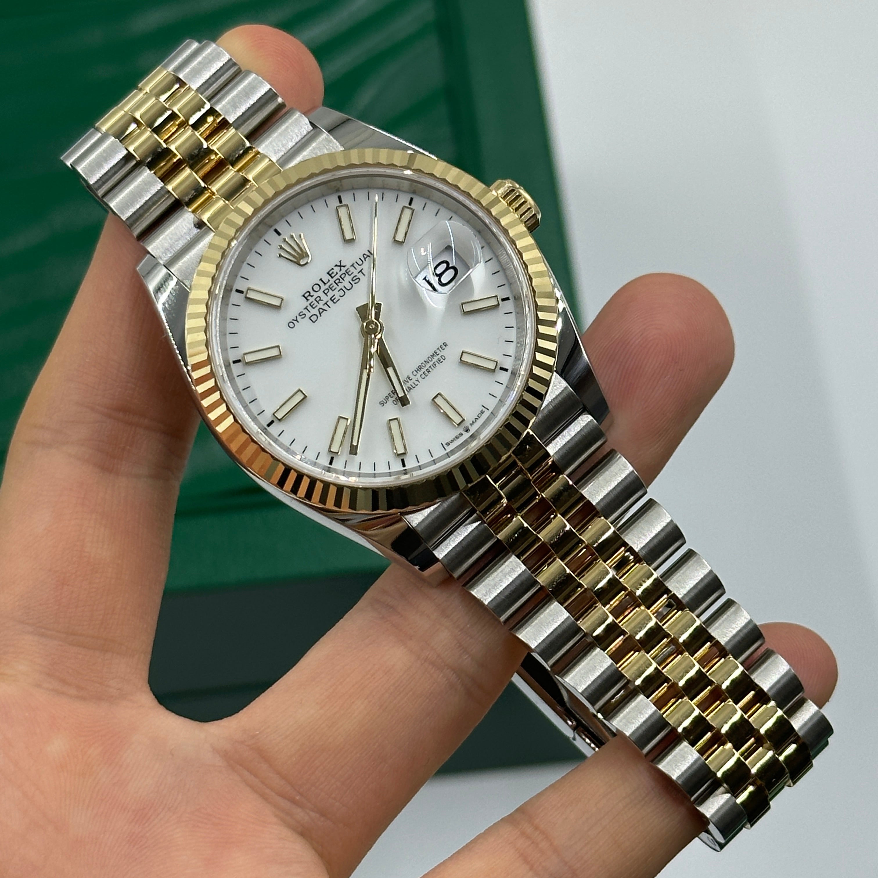 Rolex Datejust 36 126233-0019 White Index Dial Jubilee 2026