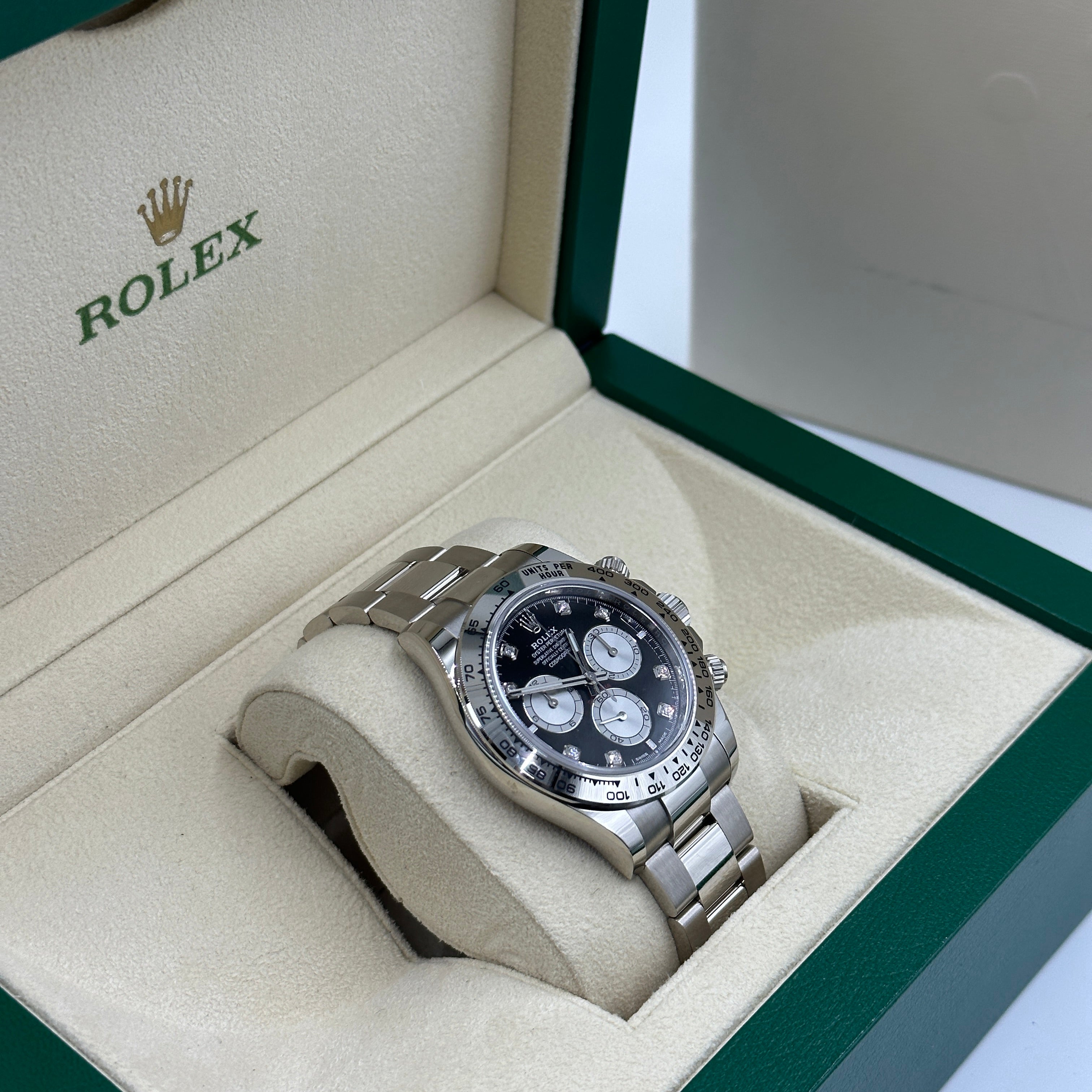 Rolex Cosmograph Daytona 126509 Bright black and steel set with diamonds