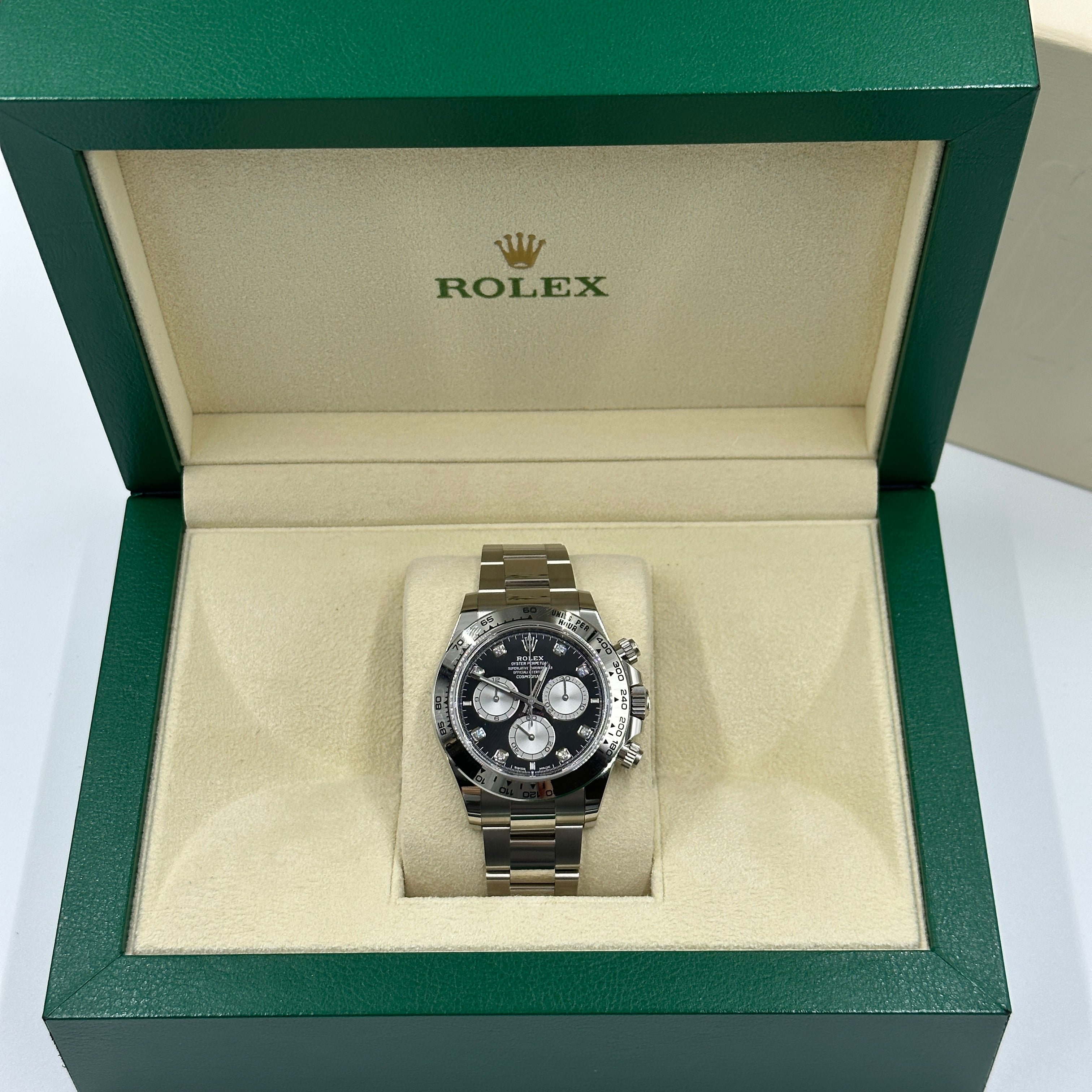 Rolex Cosmograph Daytona 126509 Bright black and steel set with diamonds