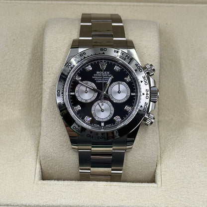 Rolex Cosmograph Daytona 126509 Bright black and steel set with diamonds