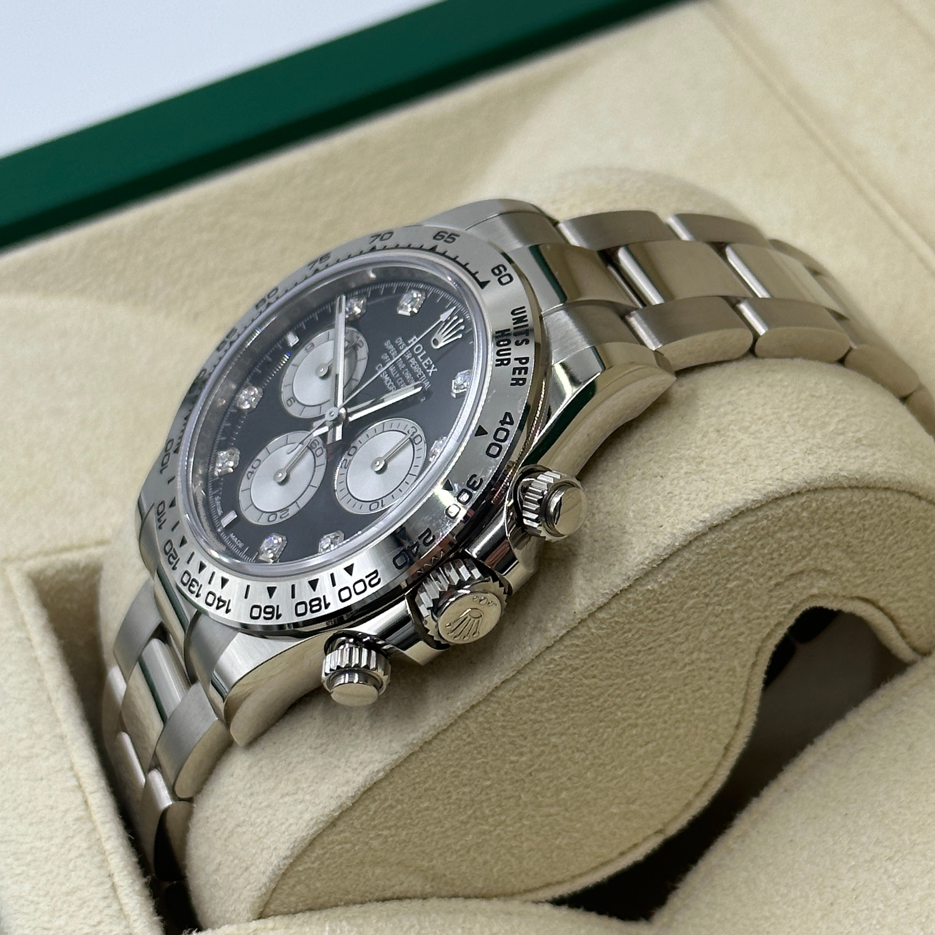 Rolex Cosmograph Daytona 126509 Bright black and steel set with diamonds