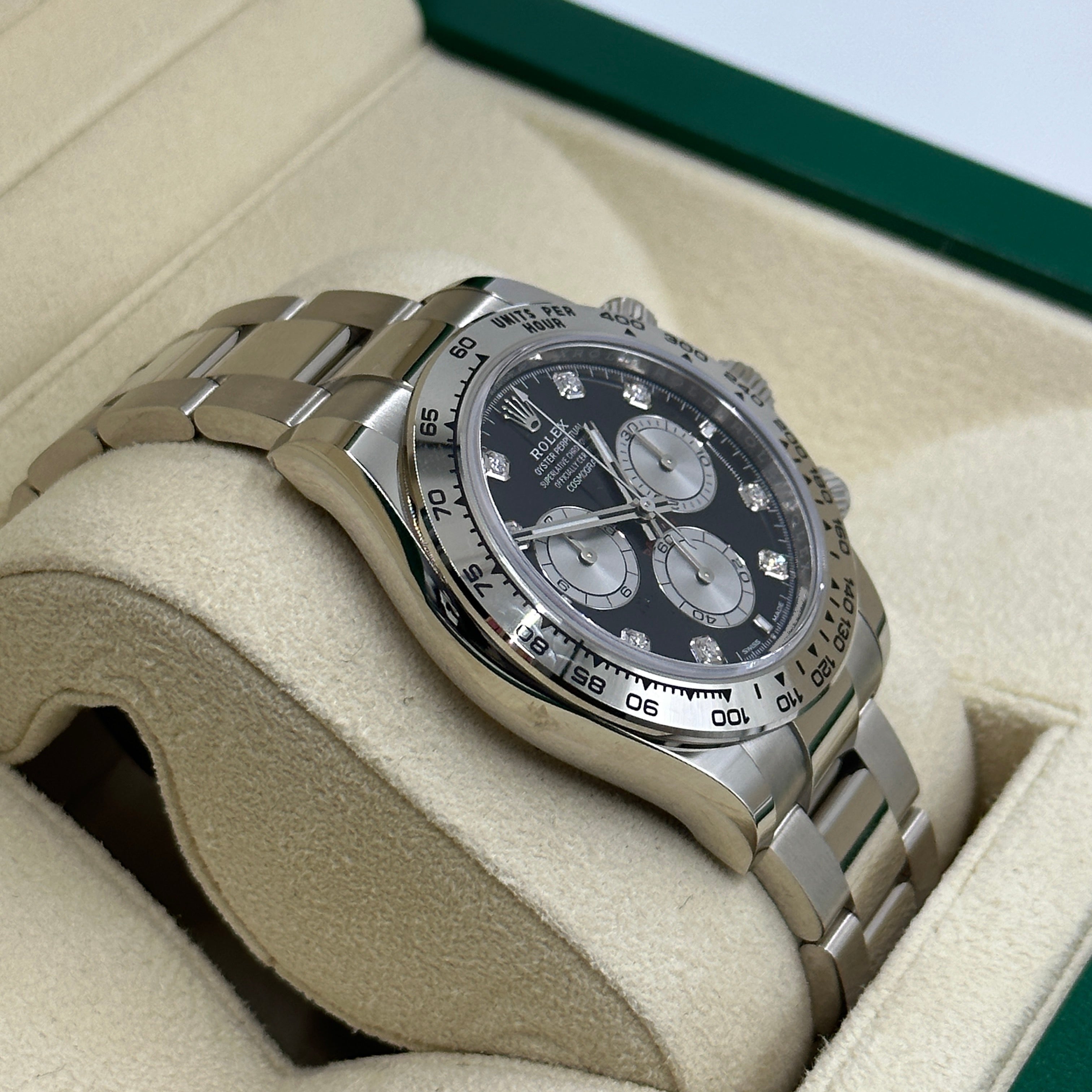 Rolex Cosmograph Daytona 126509 Bright black and steel set with diamonds
