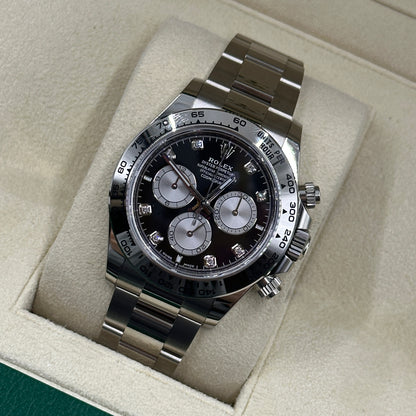Rolex Cosmograph Daytona 126509 Bright black and steel set with diamonds