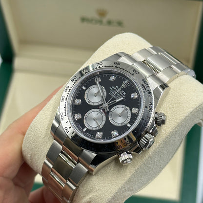 Rolex Cosmograph Daytona 126509 Bright black and steel set with diamonds