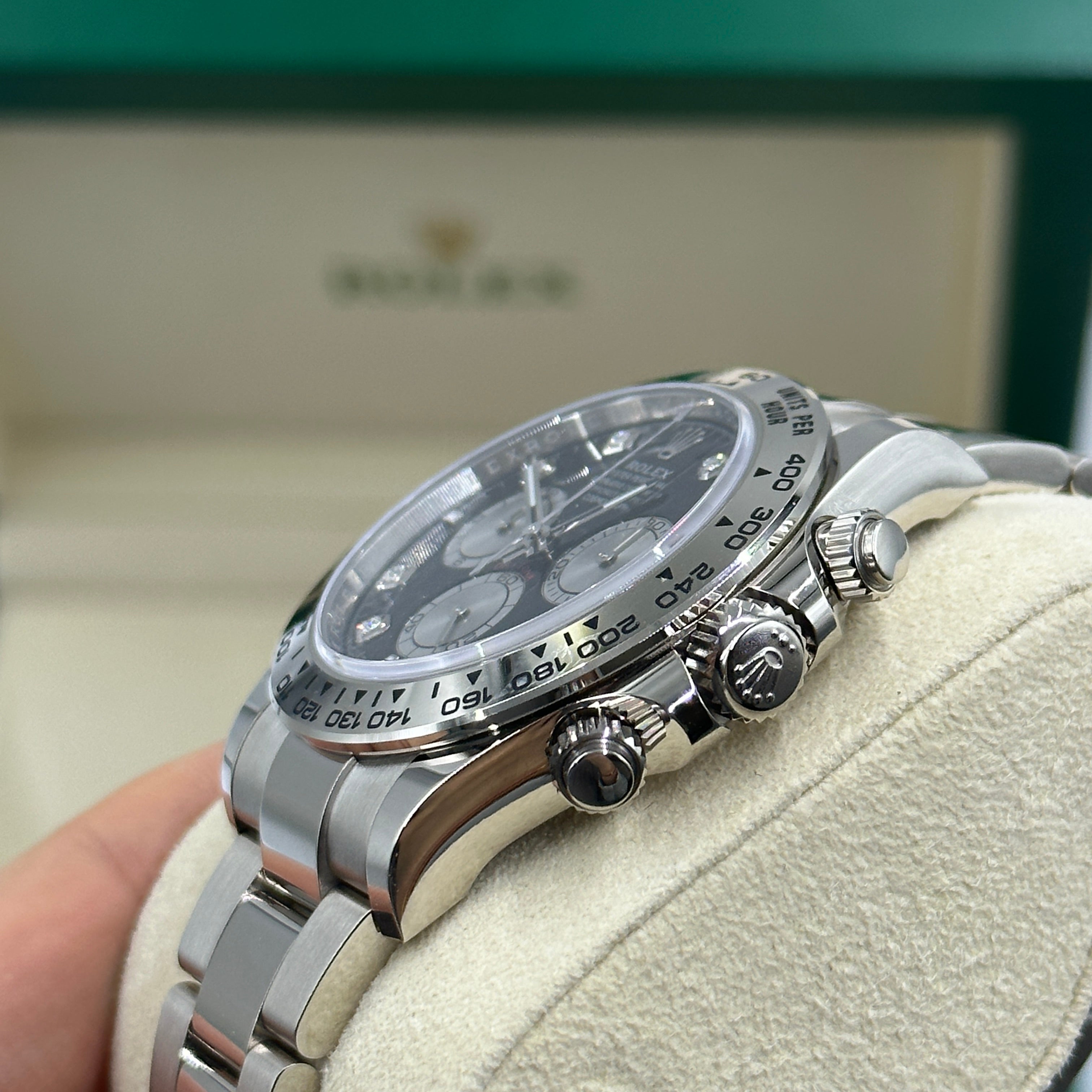 Rolex Cosmograph Daytona 126509 Bright black and steel set with diamonds