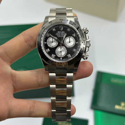 Rolex Cosmograph Daytona 126509 Bright black and steel set with diamonds