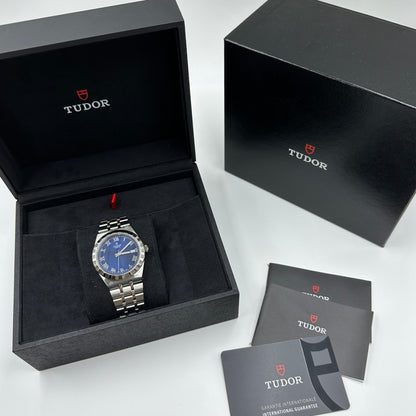 Tudor Royal Blue Roman Steel M28500-0005