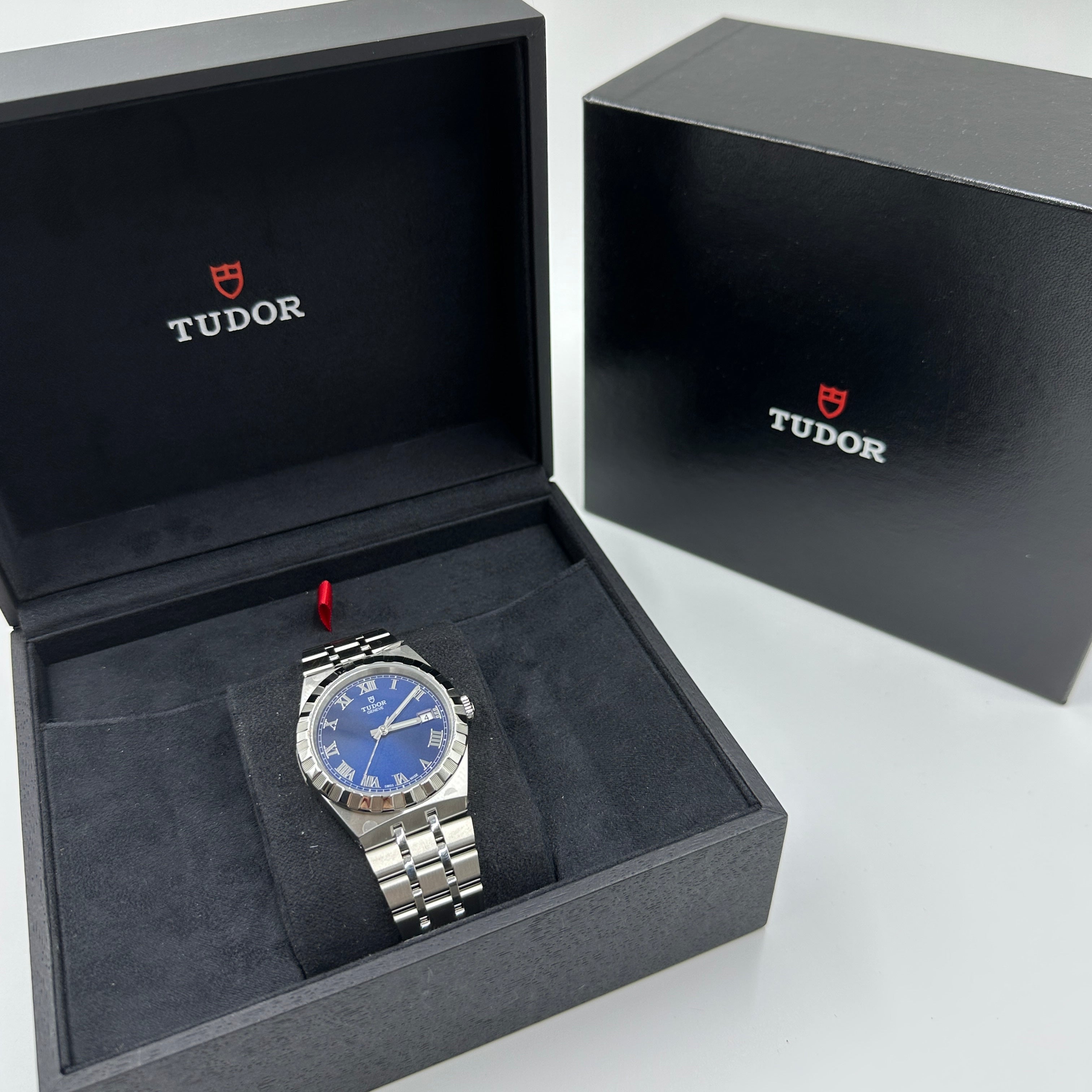 Tudor Royal Blue Roman Steel M28500-0005