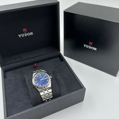 Tudor Royal Blue Roman Steel M28500-0005