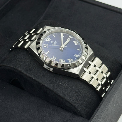 Tudor Royal Blue Roman Steel M28500-0005