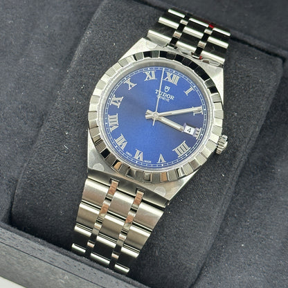 Tudor Royal Blue Roman Steel M28500-0005