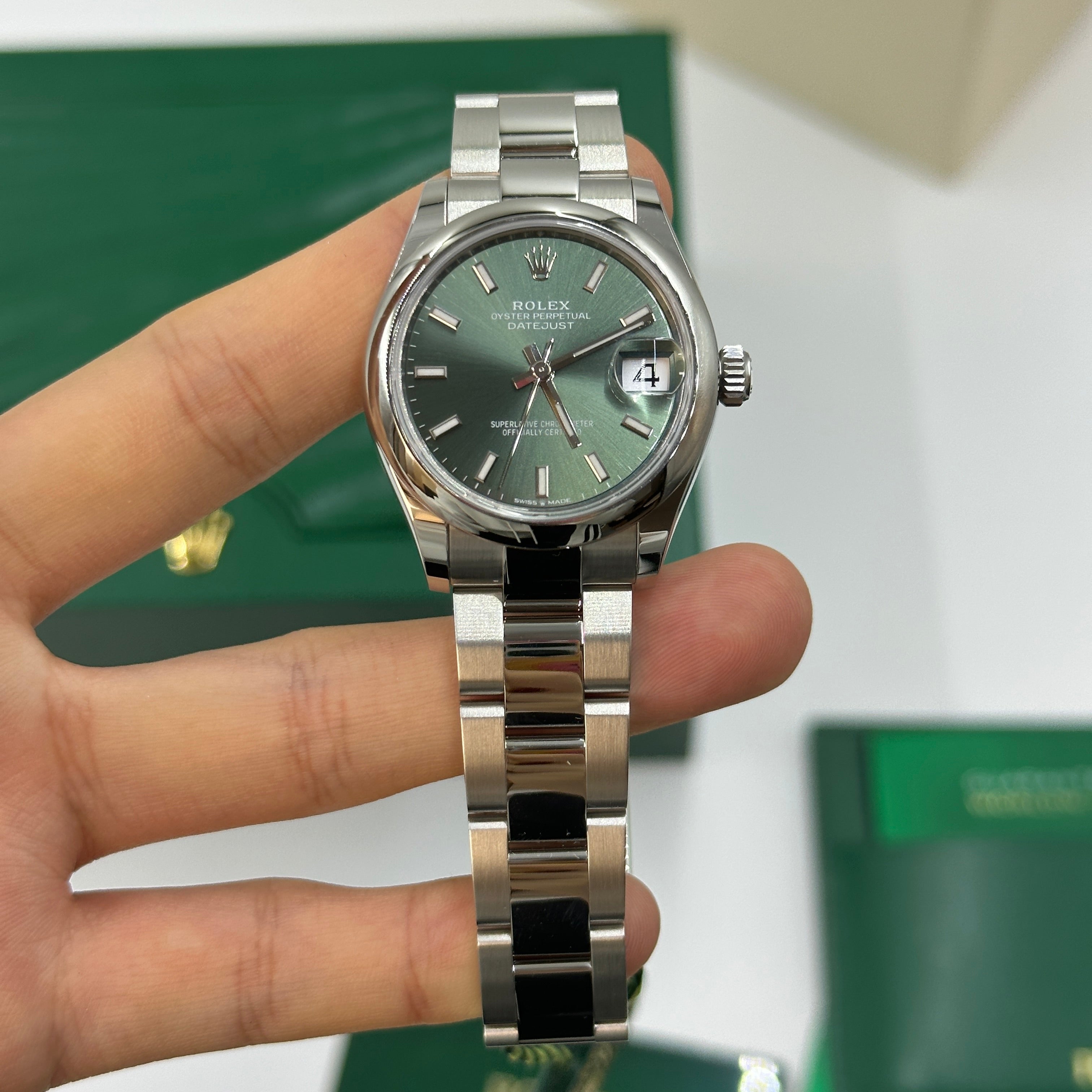 Rolex Datejust 31 278240 Green Index Oyster