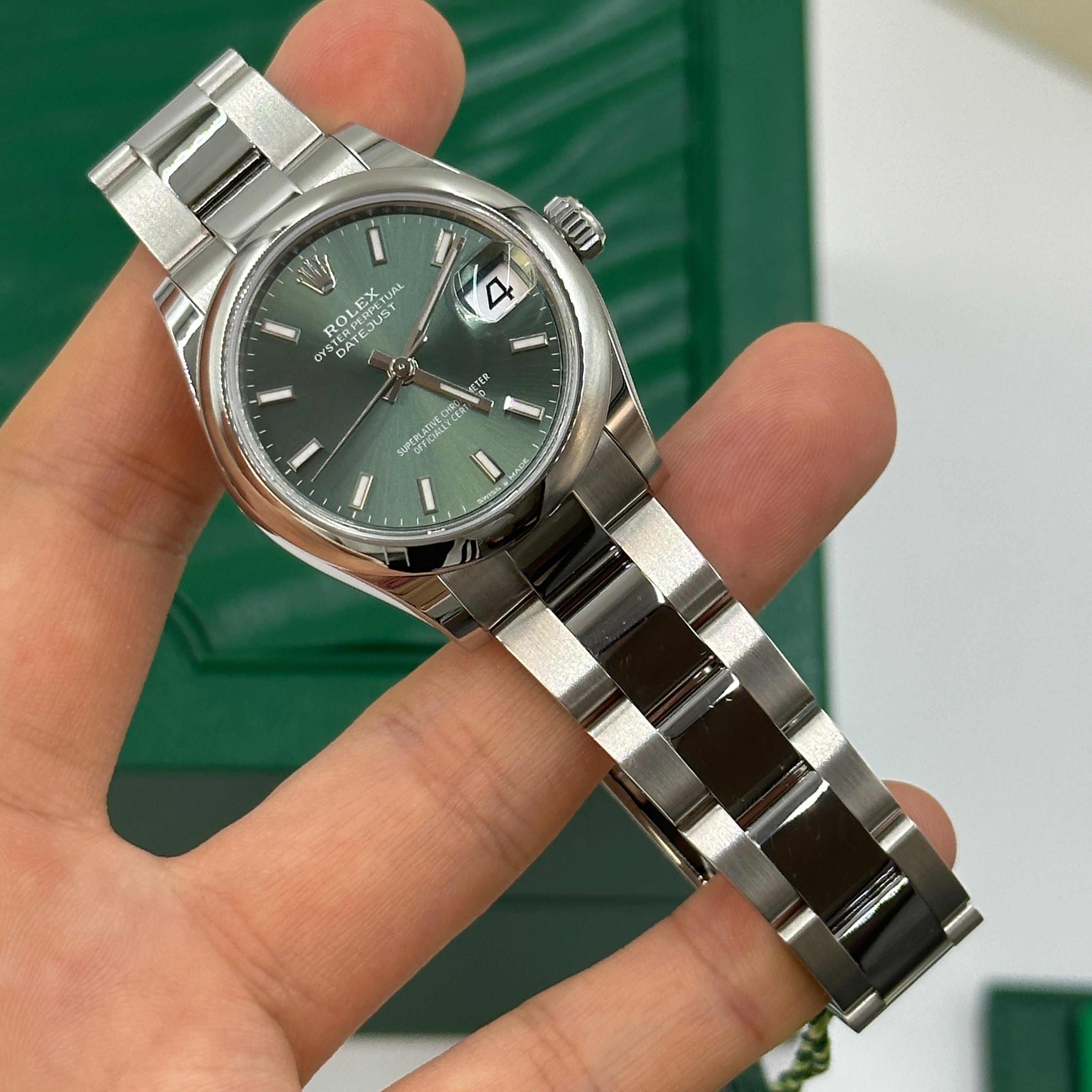 Rolex Datejust 31 278240 Green Index Oyster