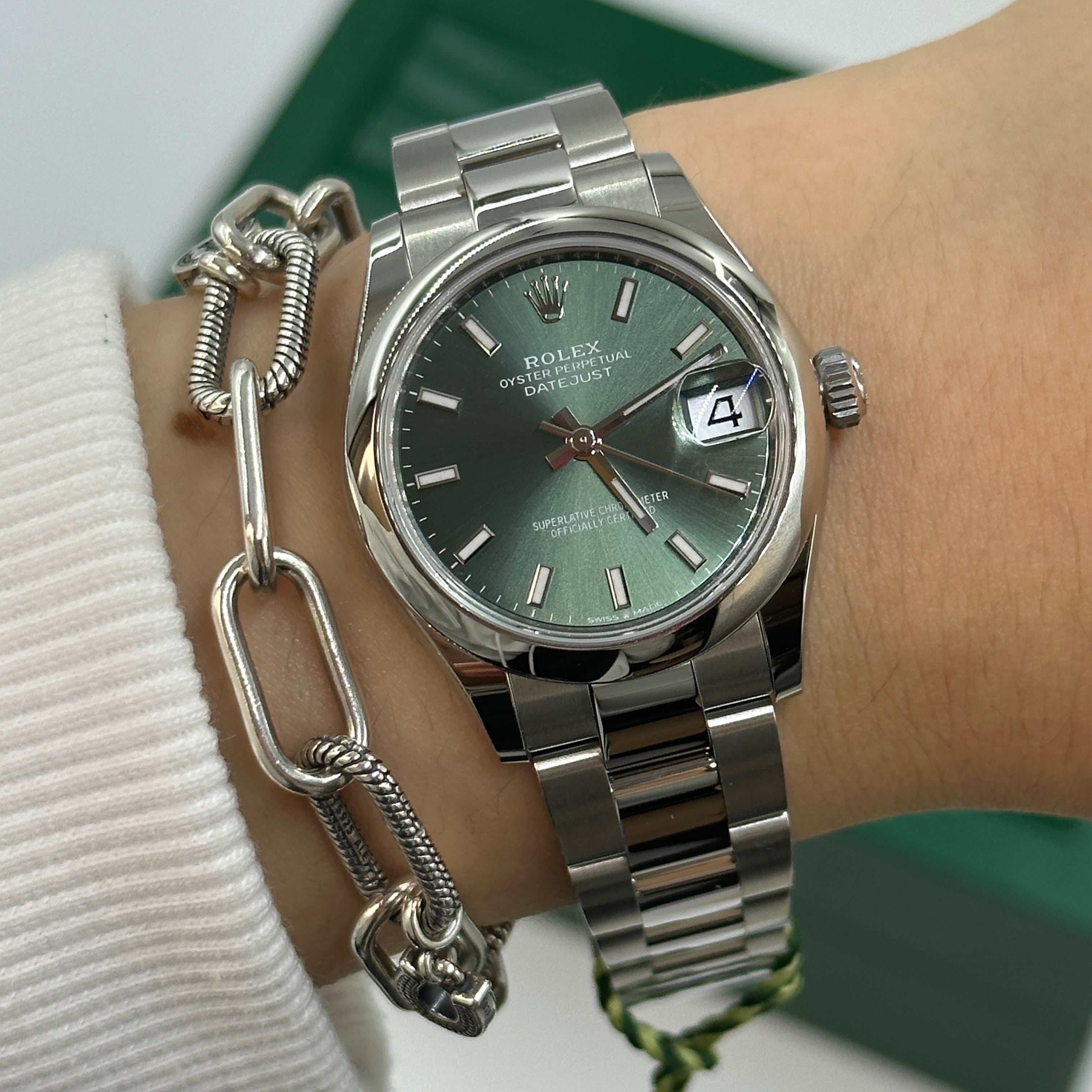 Rolex Datejust 31 278240 Green Index Oyster