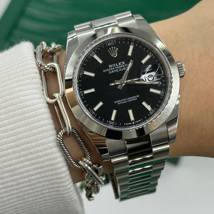 Rolex Datejust 41 126300 Black Index Oyster 2025