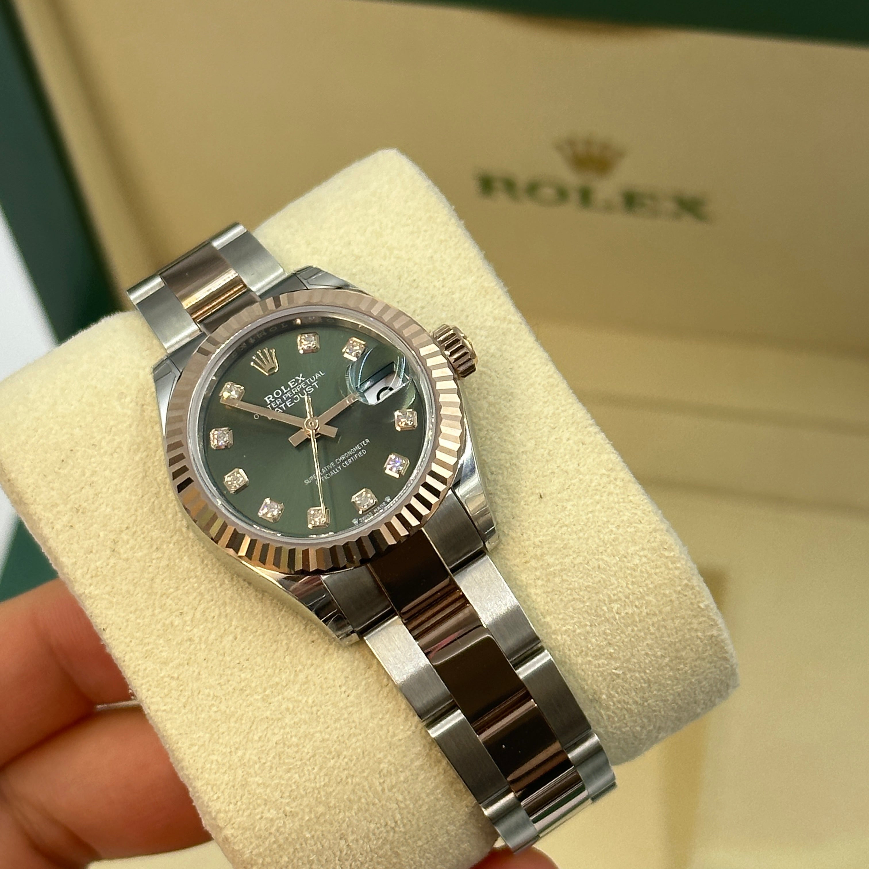 Rolex Lady-Datejust 28 279171G Green Oyster 2025