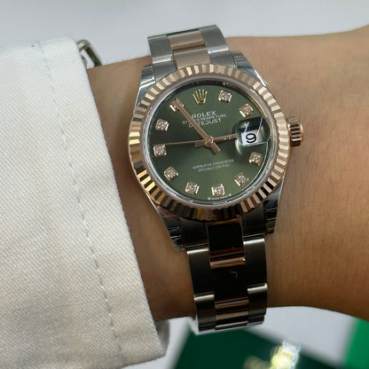 Rolex Lady-Datejust 28 279171G Green Oyster 2025
