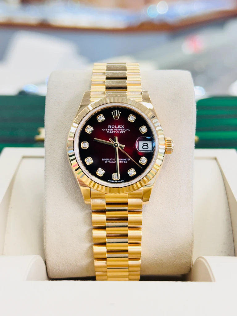 Rolex Datejust 31 278278G Red Ombre President Set with Diamonds 2026