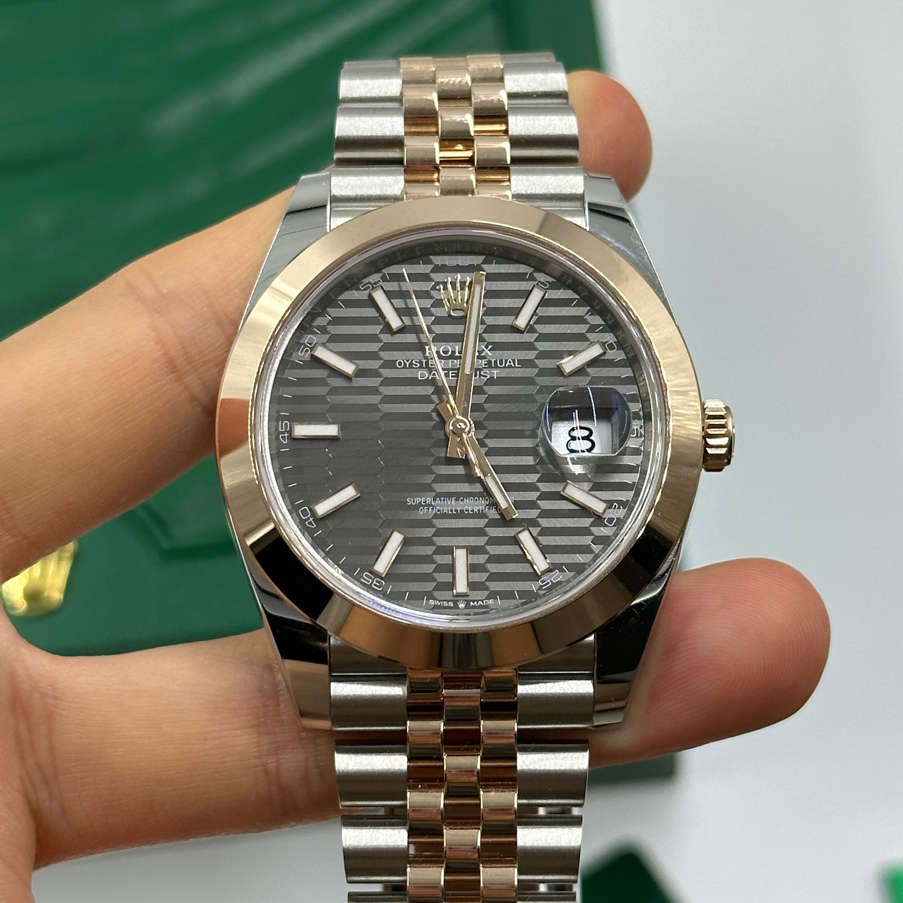 Rolex Datejust 41 126301 Grey Fluted Jubilee 2024