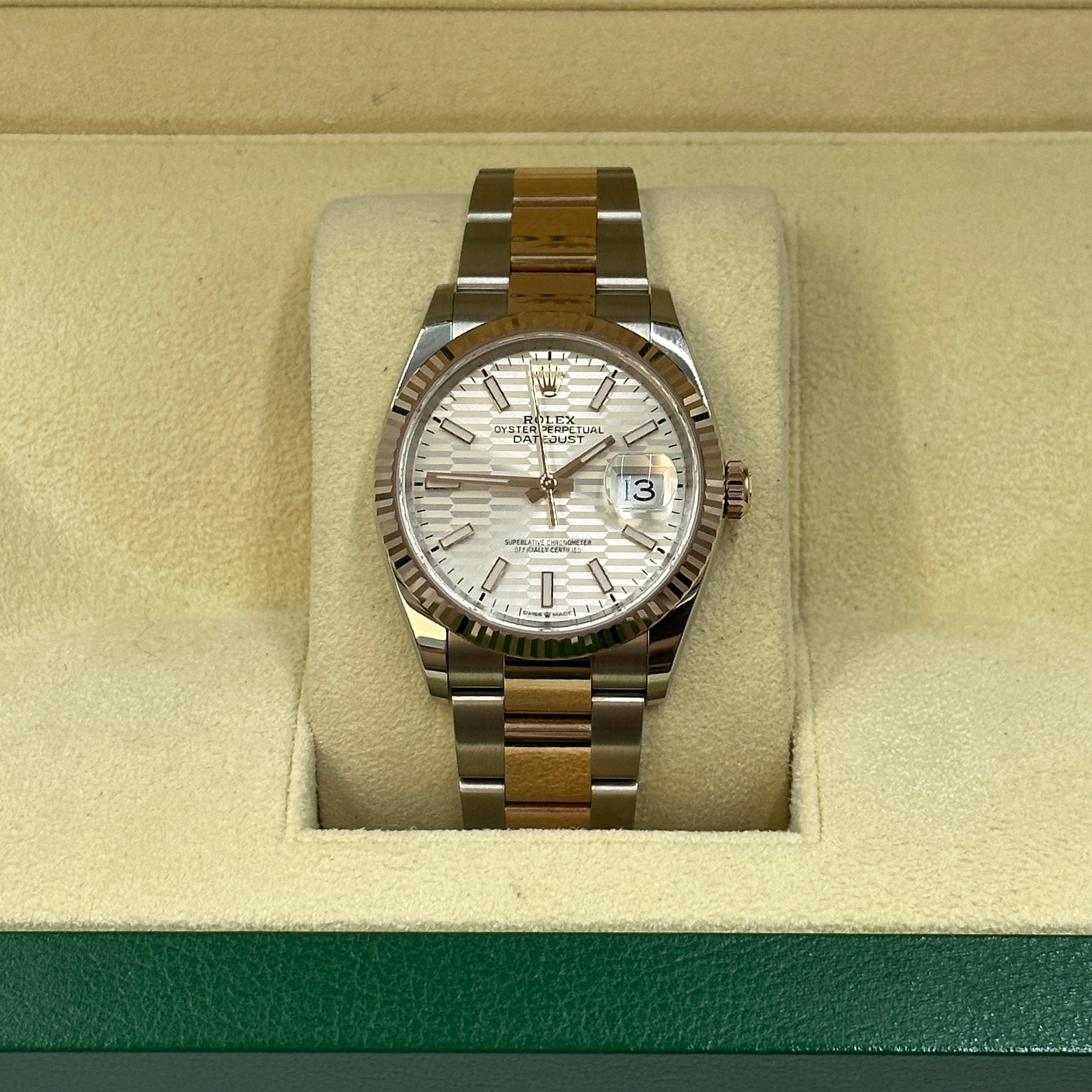 Rolex Datejust 36 126231 Silver Index  Fluted Oyster 2024