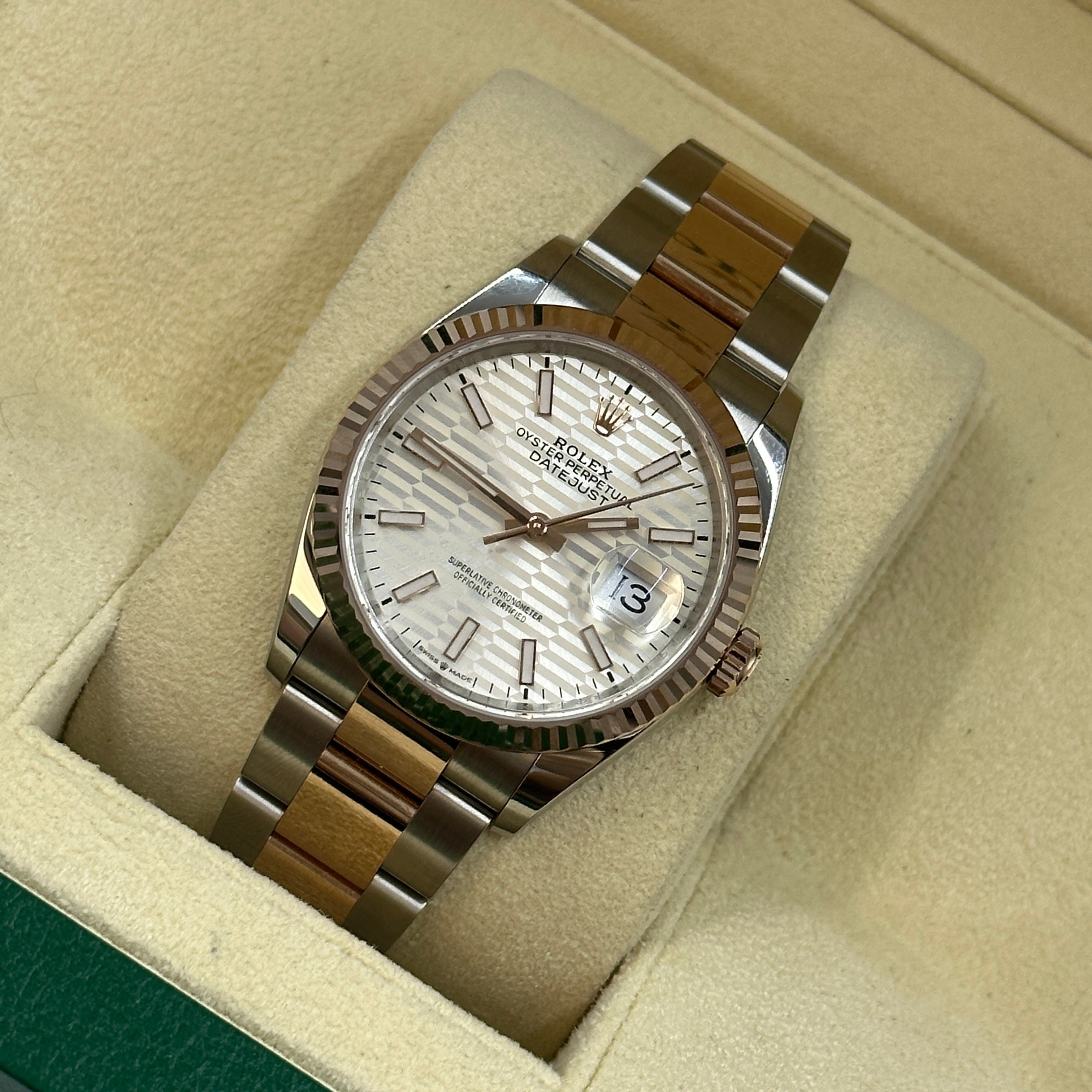 Rolex Datejust 36 126231 Silver Index  Fluted Oyster 2024