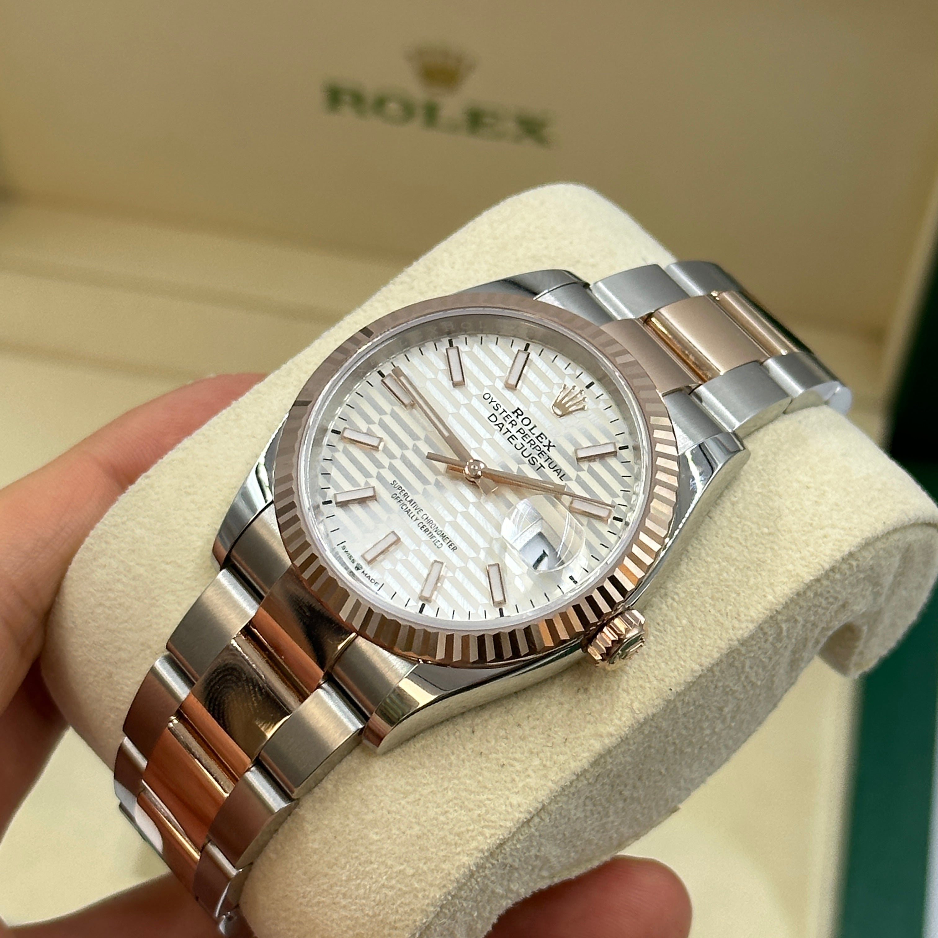 Rolex Datejust 36 126231 Silver Index  Fluted Oyster 2024