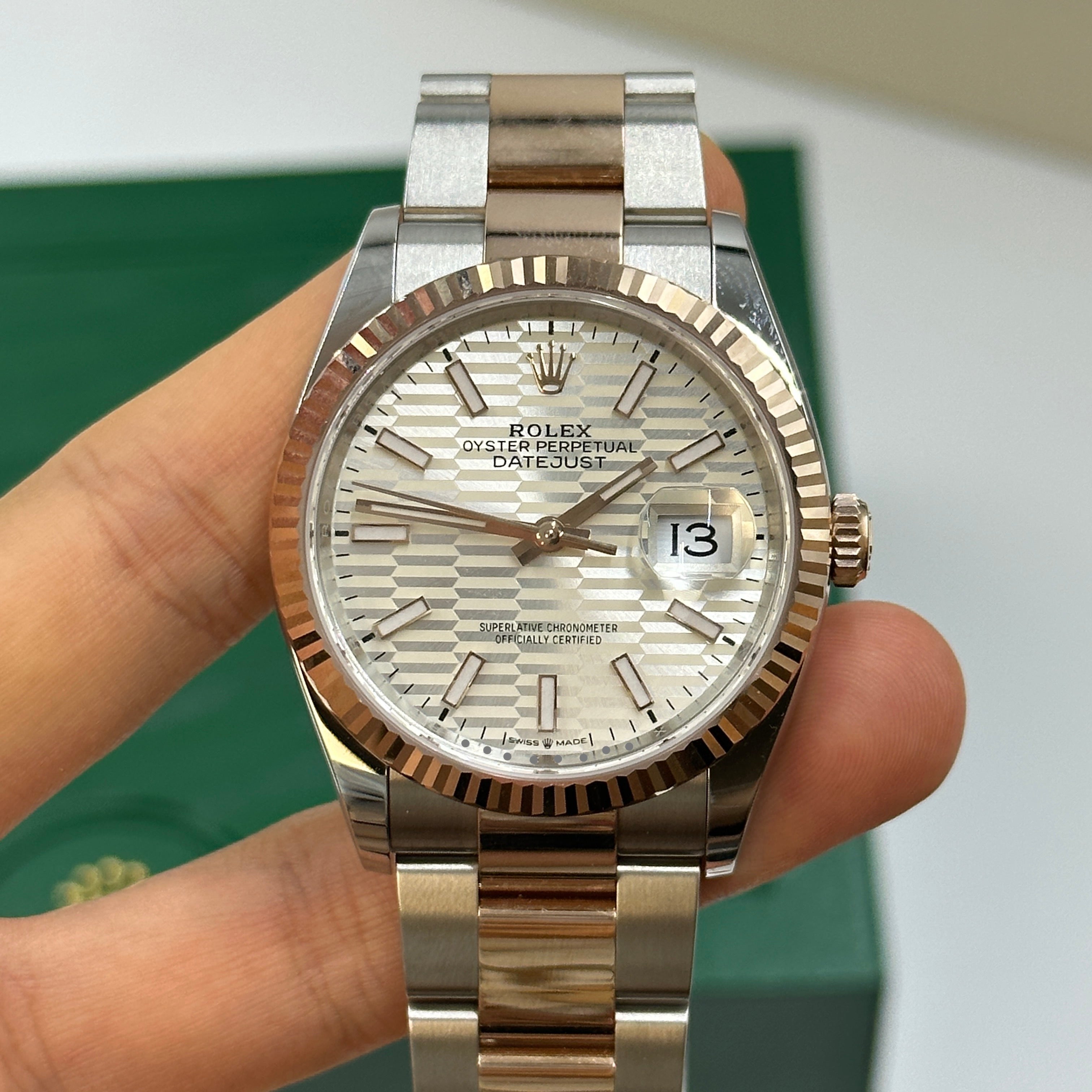 Rolex Datejust 36 126231 Silver Index  Fluted Oyster 2024