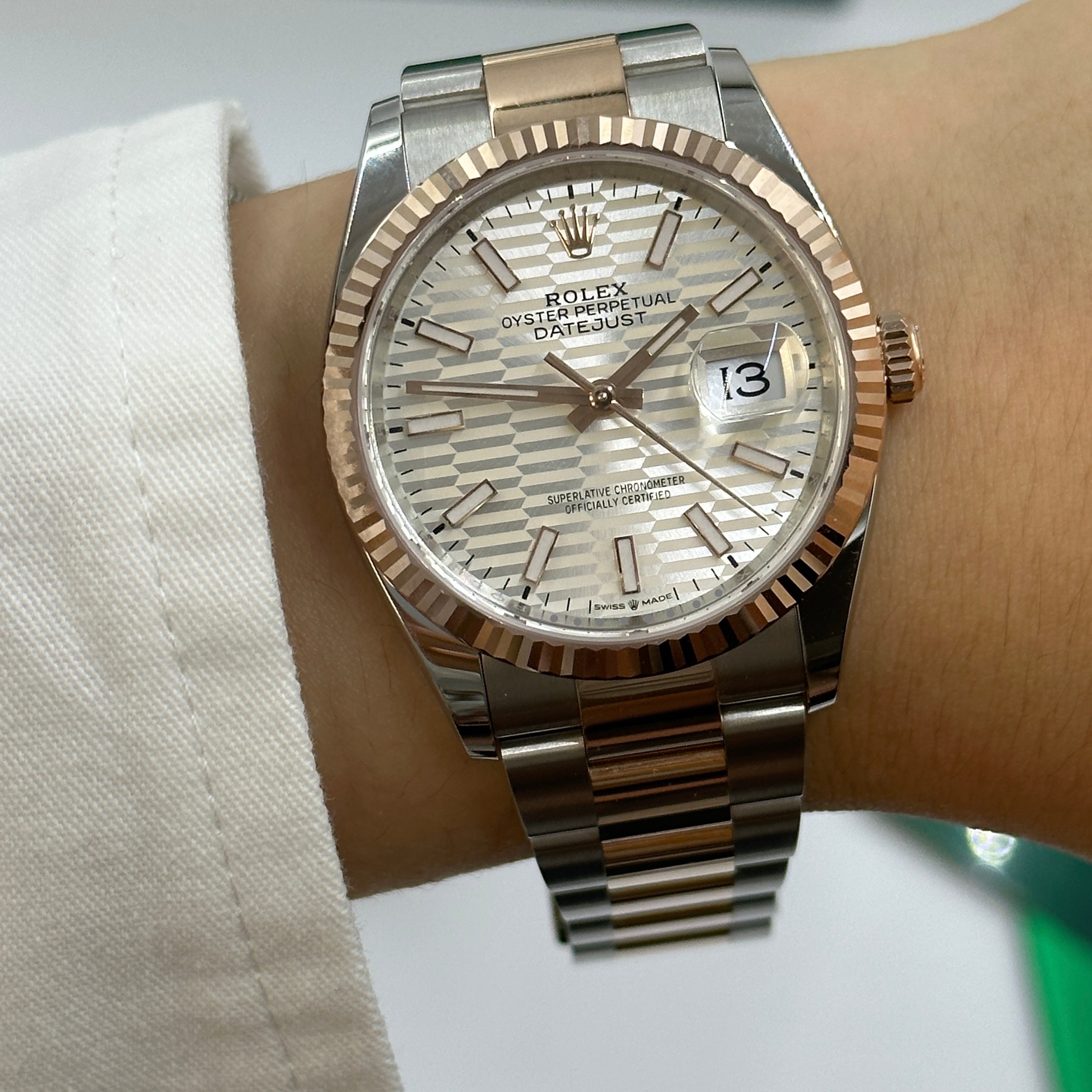 Rolex Datejust 36 126231 Silver Index  Fluted Oyster 2024