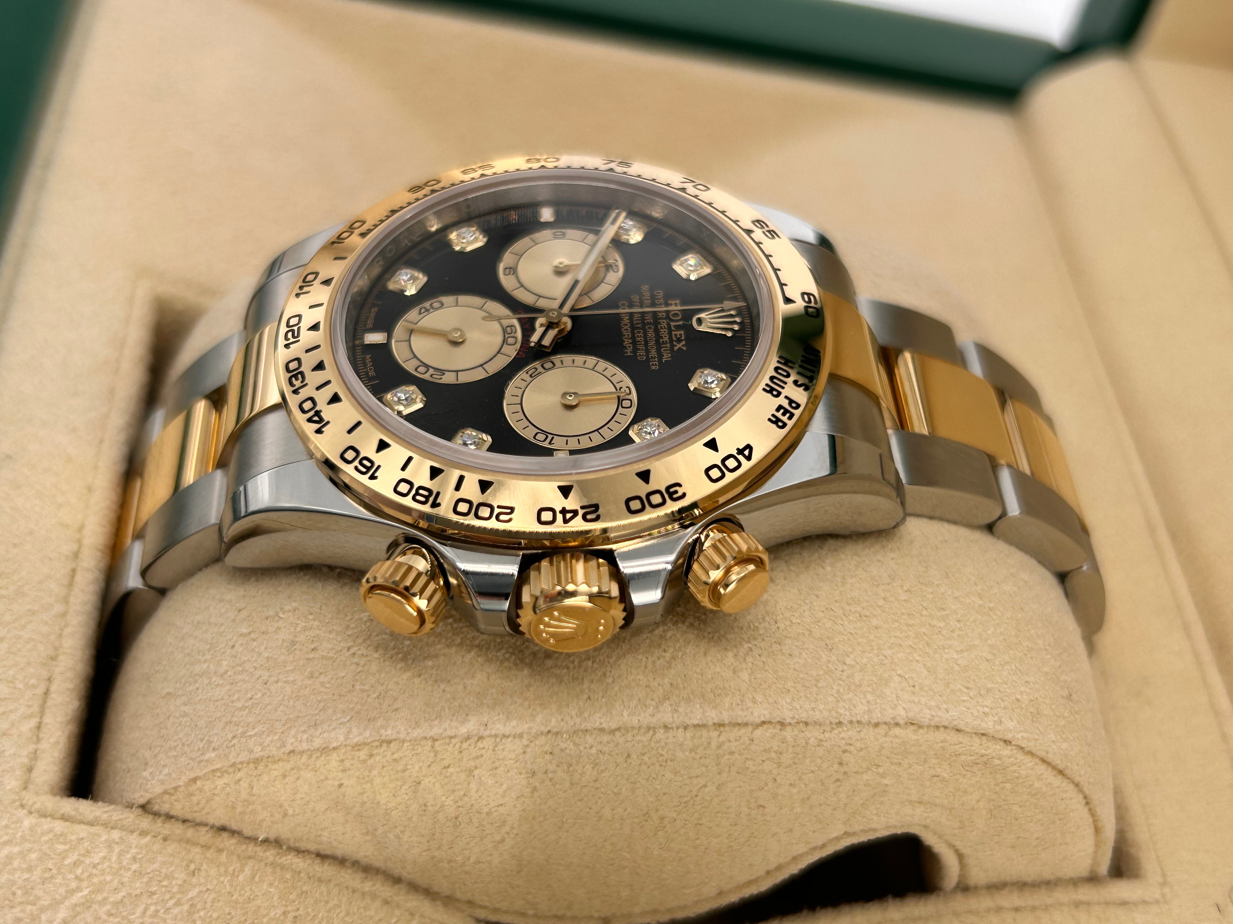 Rolex Cosmograph Daytona 126503 Bright black and golden set with diamonds