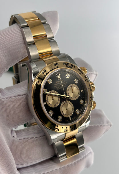 Rolex Cosmograph Daytona 126503 Bright black and golden set with diamonds