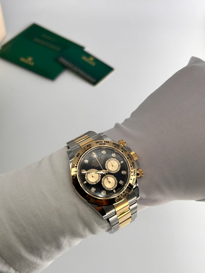 Rolex Cosmograph Daytona 126503 Bright black and golden set with diamonds