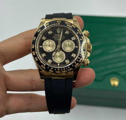 Rolex Cosmograph Daytona 126518 Bright black and golden set with diamonds
