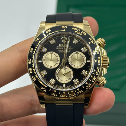 Rolex Cosmograph Daytona 126518 Bright black and golden set with diamonds