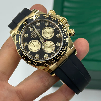 Rolex Cosmograph Daytona 126518 Bright black and golden set with diamonds