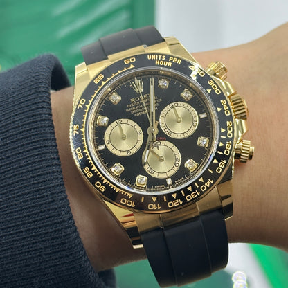 Rolex Cosmograph Daytona 126518 Bright black and golden set with diamonds