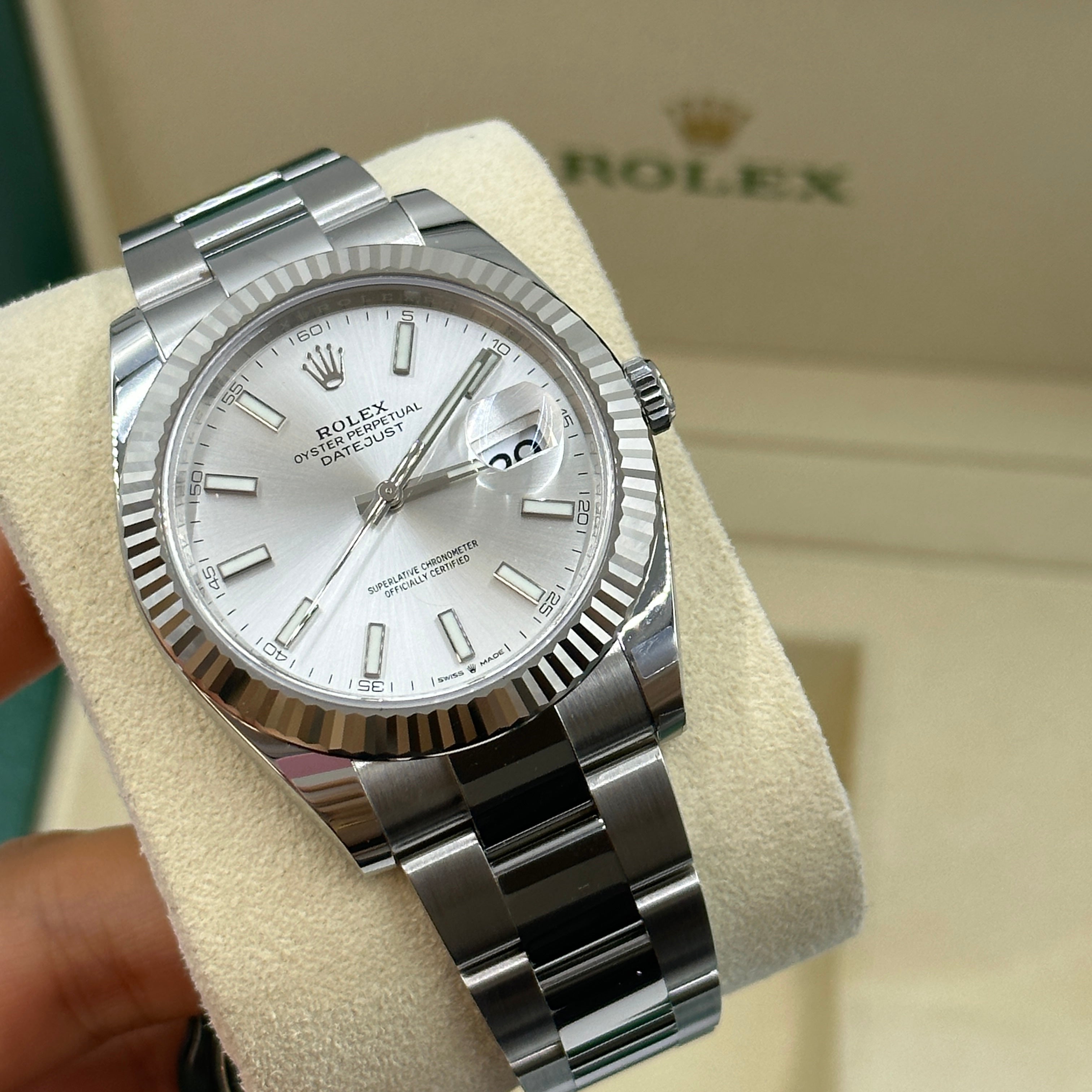 Rolex Datejust 41 126334 Silver Index Jubilee 2025