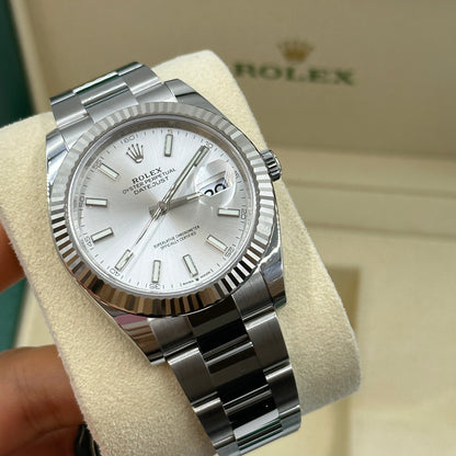 Rolex Datejust 41 126334 Silver Index Jubilee 2025