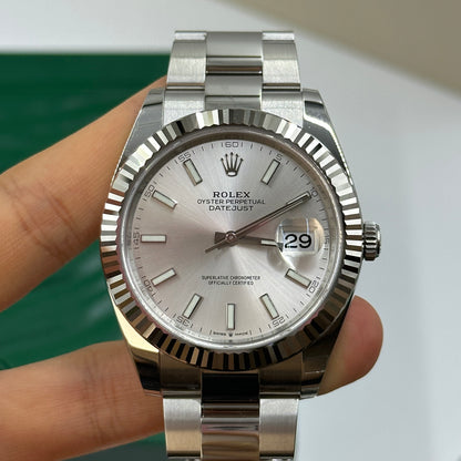 Rolex Datejust 41 126334 Silver Index Jubilee 2025