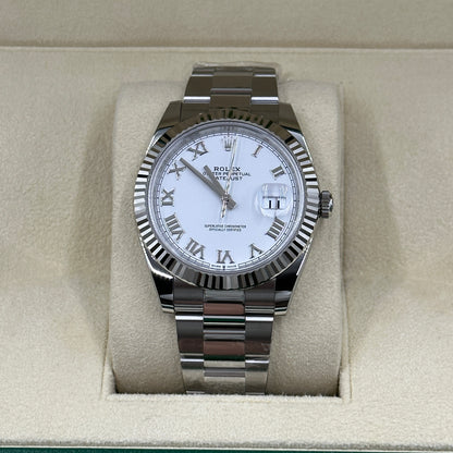 Rolex Datejust 41 126334 White Roman Oyster 2025