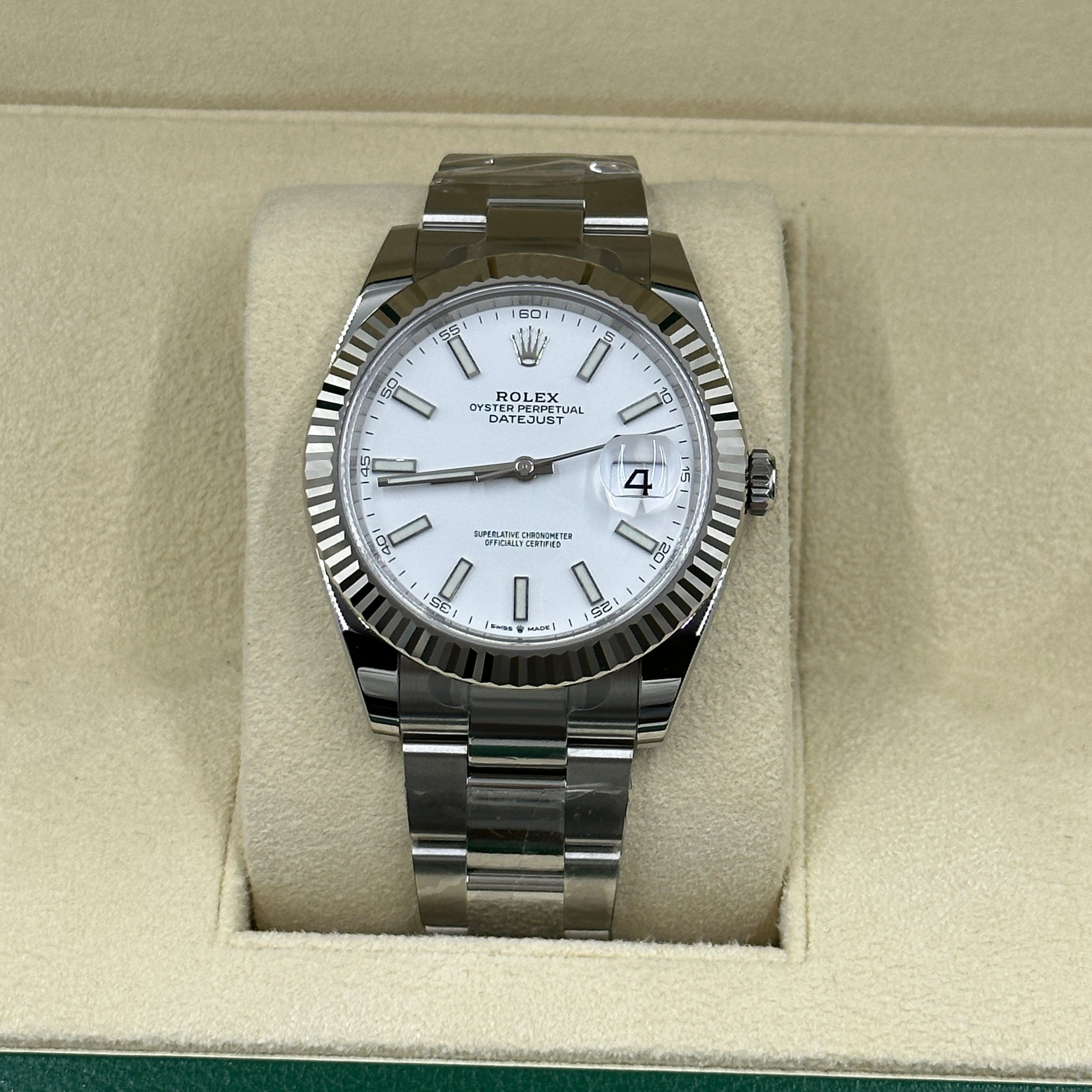 Rolex Datejust 41 126334 White Index Oyster 2025