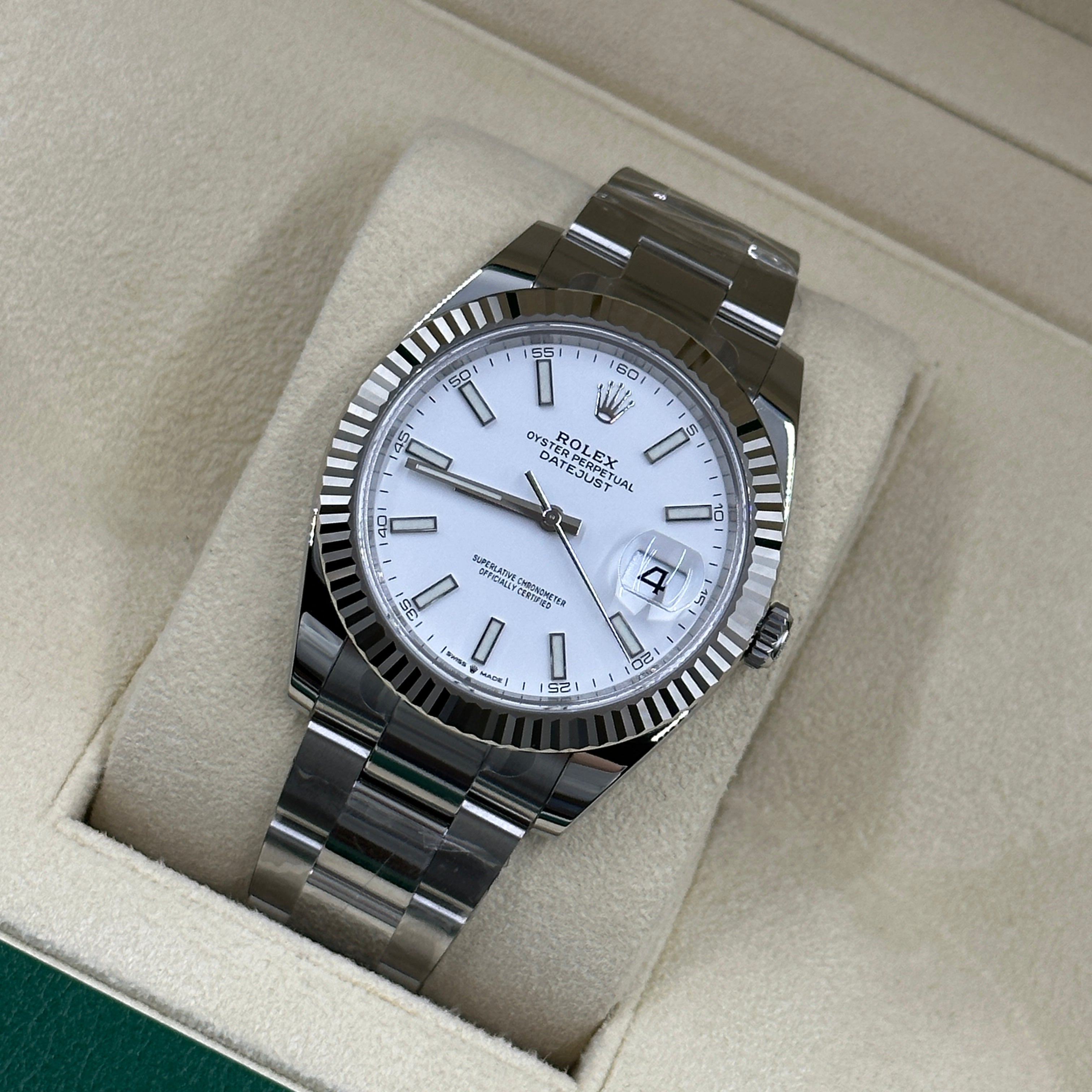 Rolex Datejust 41 126334 White Index Oyster 2025