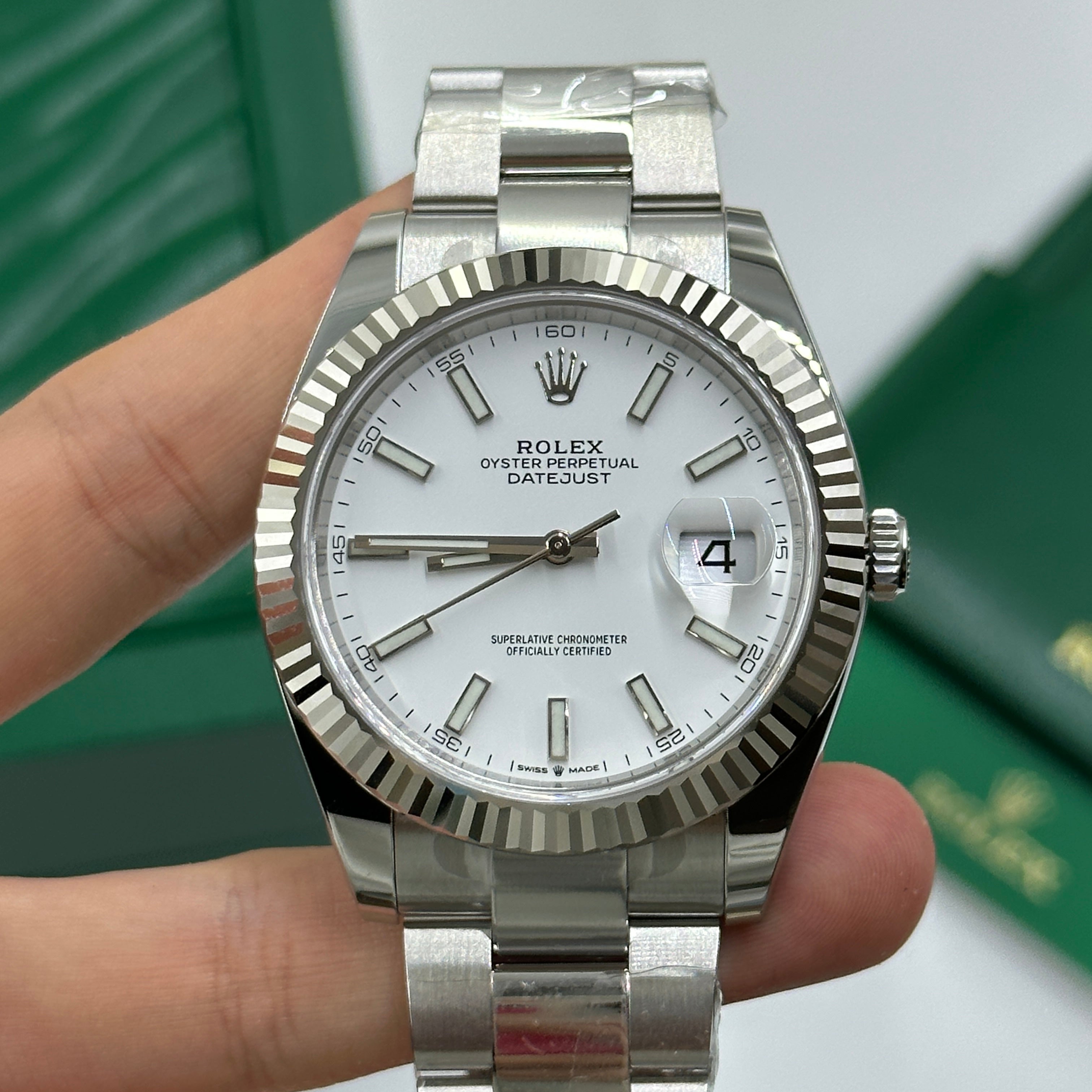 Rolex Datejust 41 126334 White Index Oyster 2025