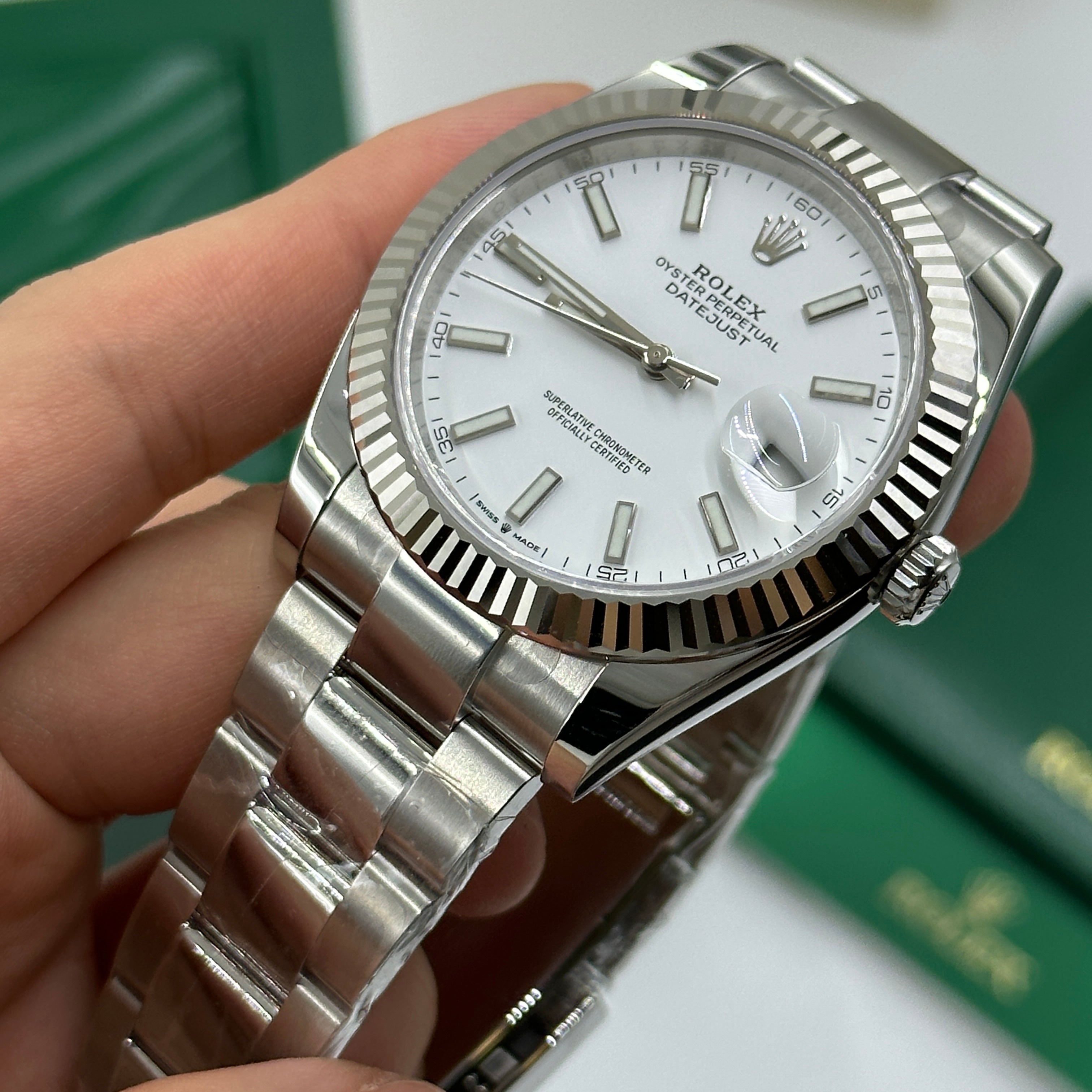 Rolex Datejust 41 126334 White Index Oyster 2025